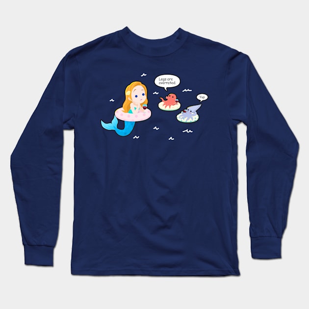 Mermaid Talk Long Sleeve T-Shirt by hahaha.creative